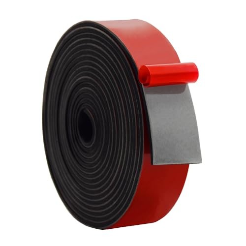 Solid Neoprene Rubber Strips with Adhesive Backing 1/16 (.062)” Thick x 1″