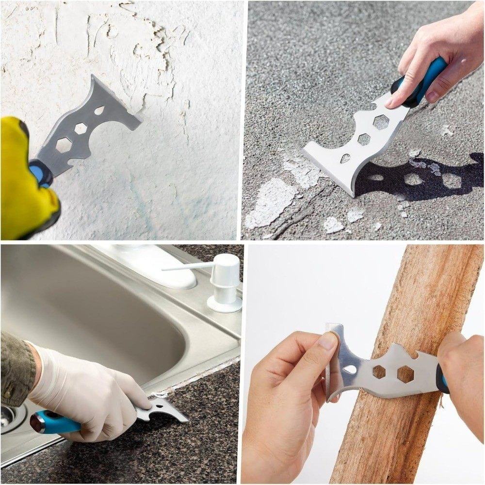 Multi-Function 13-in-1 Painter Tool Stainless Steel Putty Knife Scraper Drywall