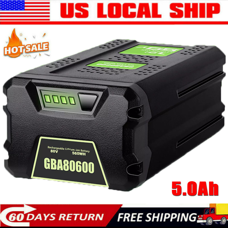 80V For Greenworks PRO 5.0Ah 80V Lithium-ion Battery GBA80250 GBA80600 2601302