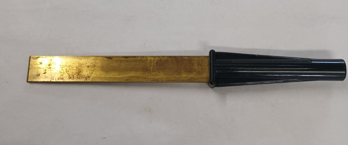 Brass Chisel Scraper 1/8″ x 1″ x 12″ G181S NOS