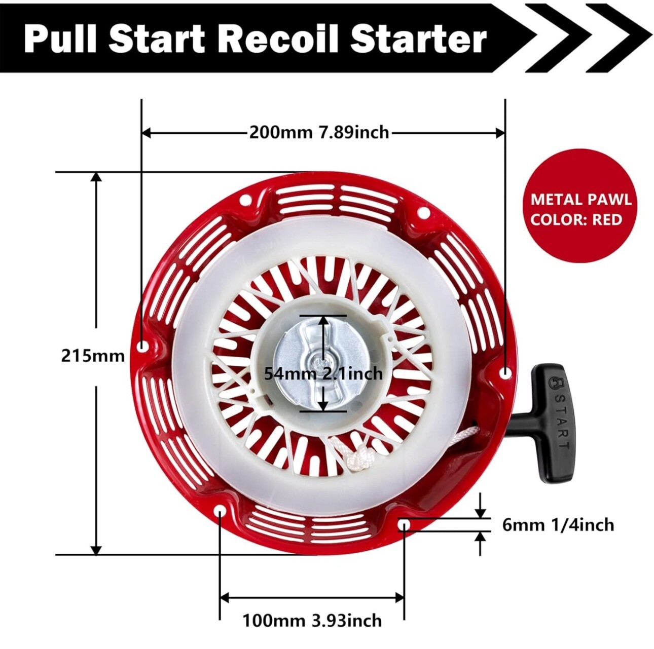 Pull Start Recoil Starter For Honda GX390 11HP 13HP Starter Rope & bolts