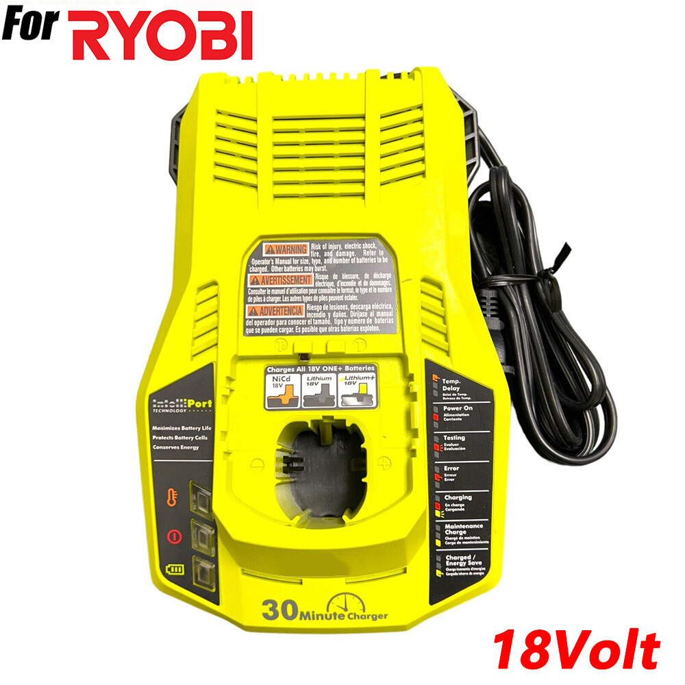 For RYOBI P108 18V One+ Plus P102 P117 High Capacity Lithium-Ion Battery Charger
