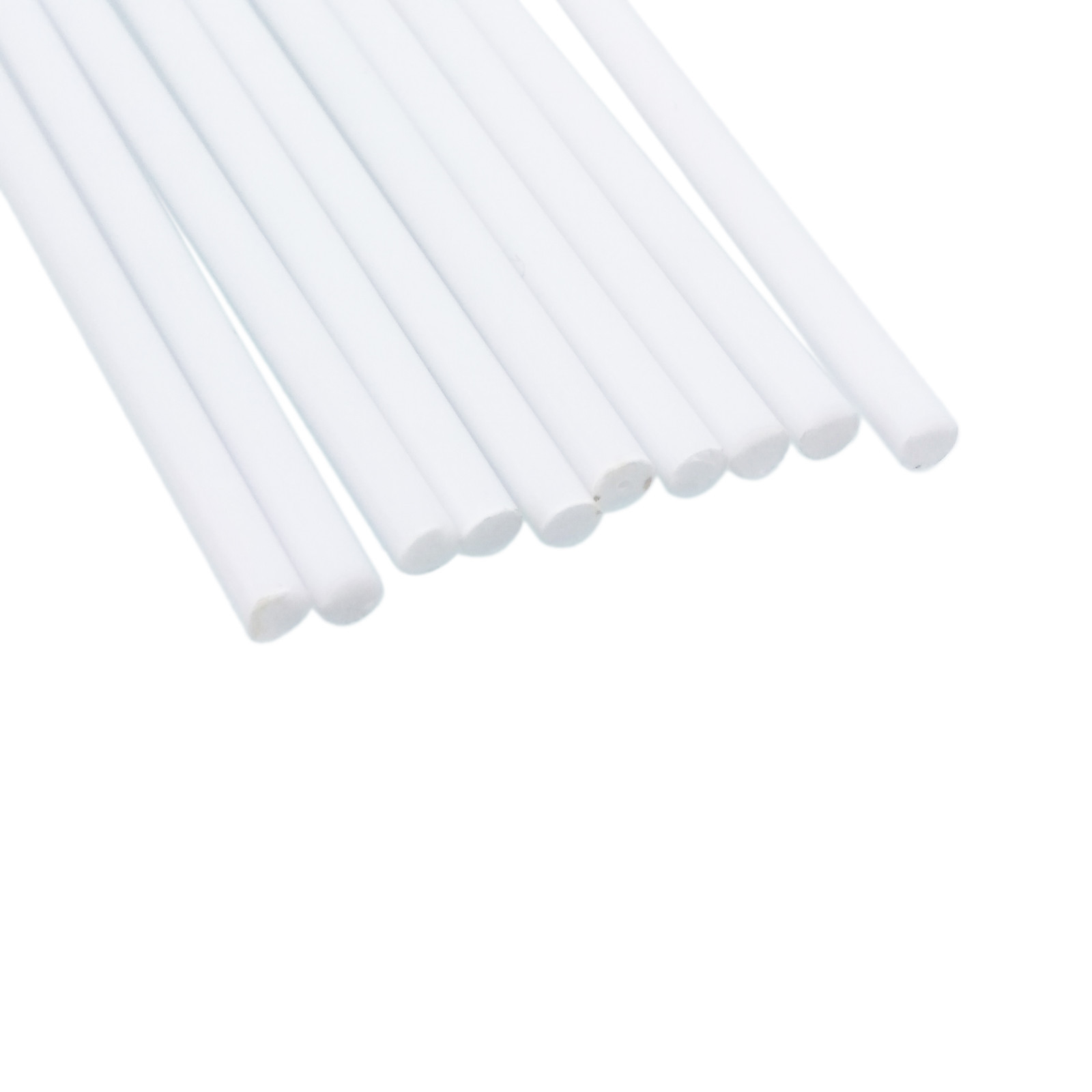 10x ABS Styrene Plastic Round Bar Rod Dia 2mm ±10% length 9.8″ 250mm White