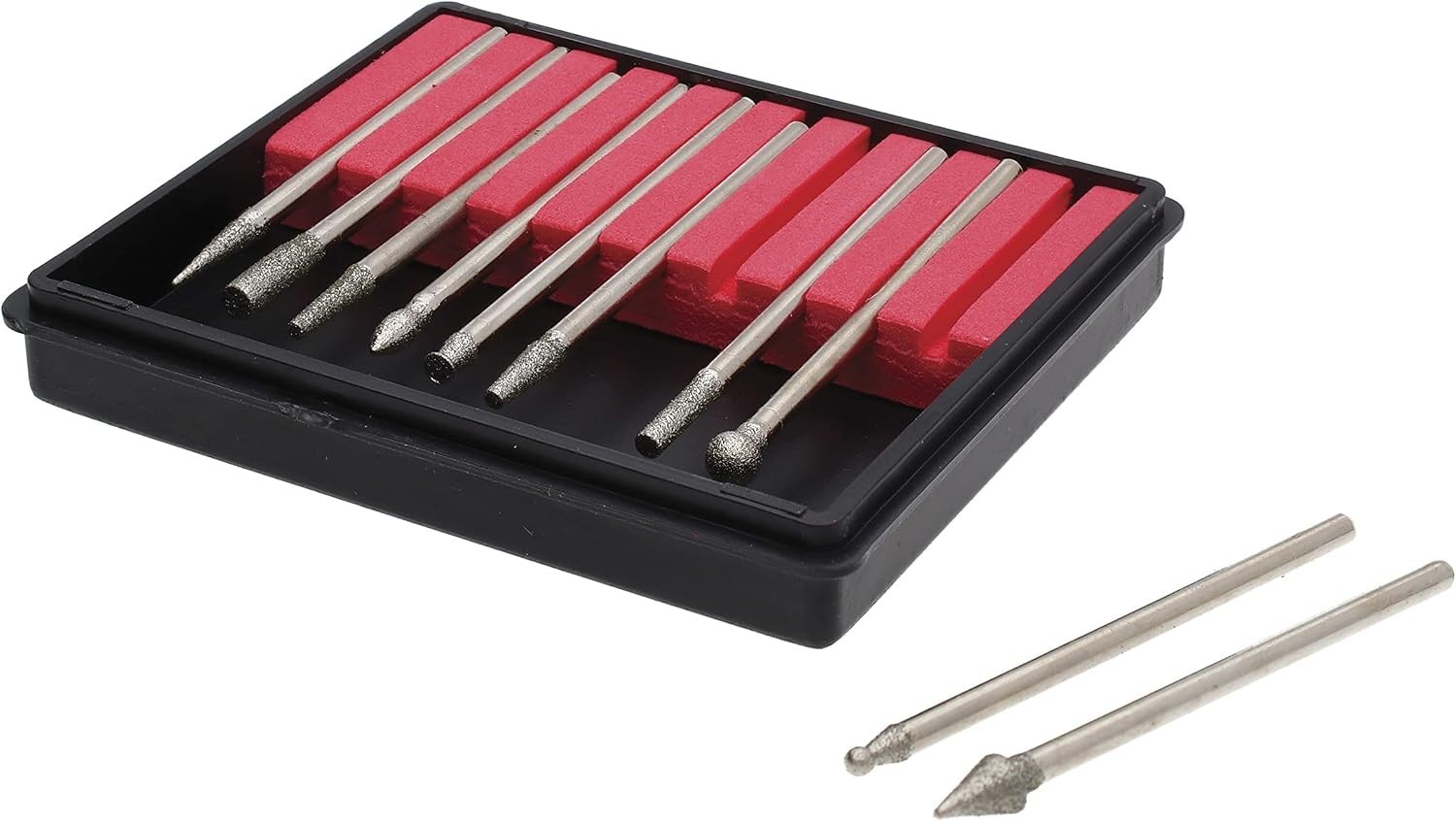 Diamond Coated Burr Set – 10 Bits with 2.35mm & 3.17mm Shanks for Versatile Use