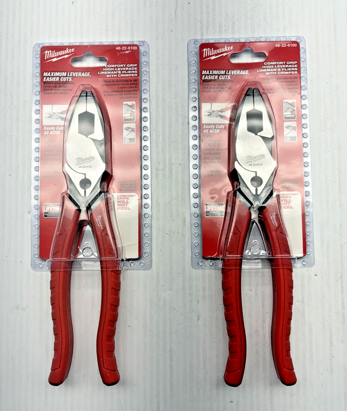 Milwaukee 9 In Comfort Grip High Leverage Lineman’s Pliers 48-22-6100