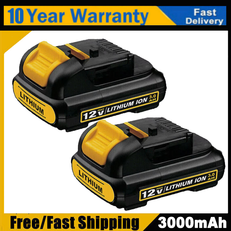 2 NEW For DEWALT DCB120 12V 12 Volt MAX Lithium-Ion Battery Pack DCB127-2 DCB122