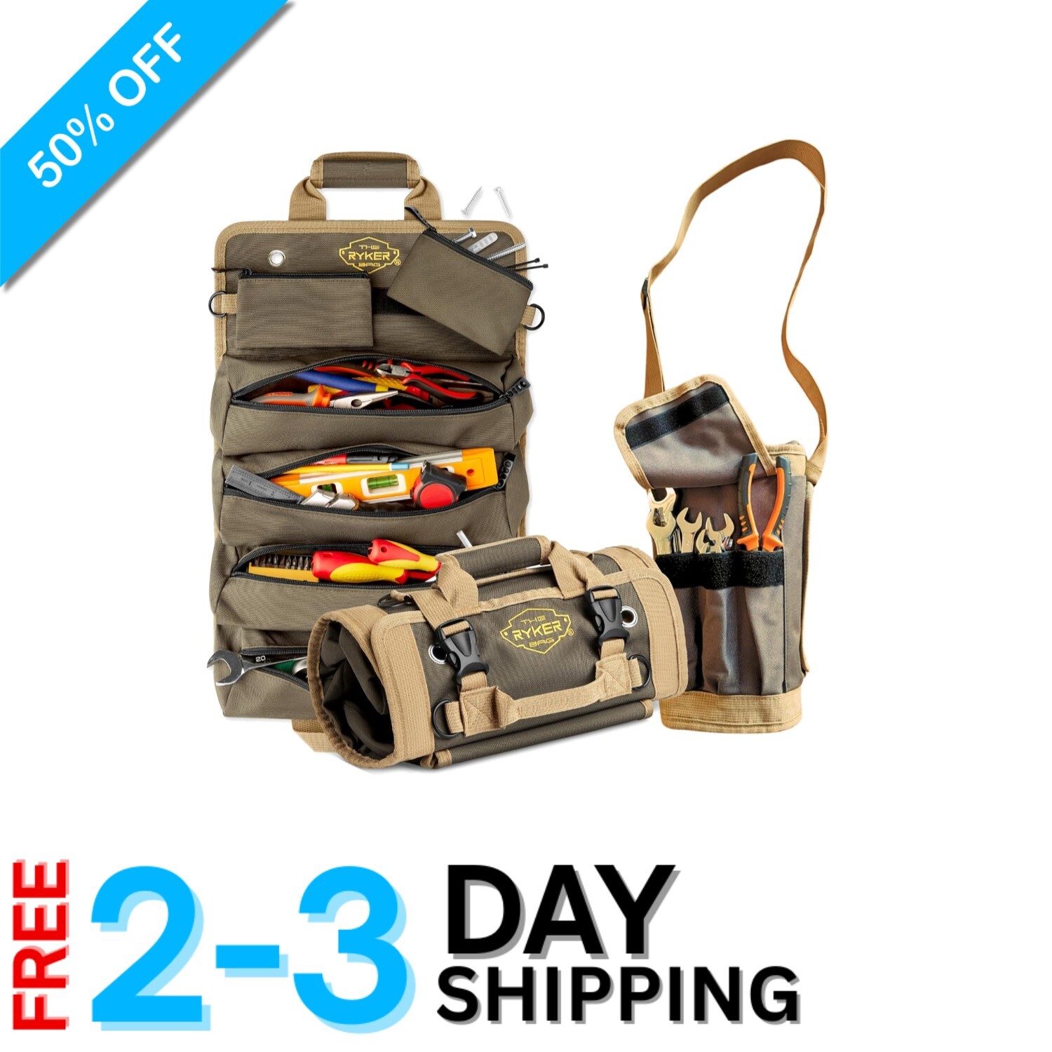 Compact Heavy-Duty Tool Roll Bag Organizer – Perfect for On-the-Go Professionals