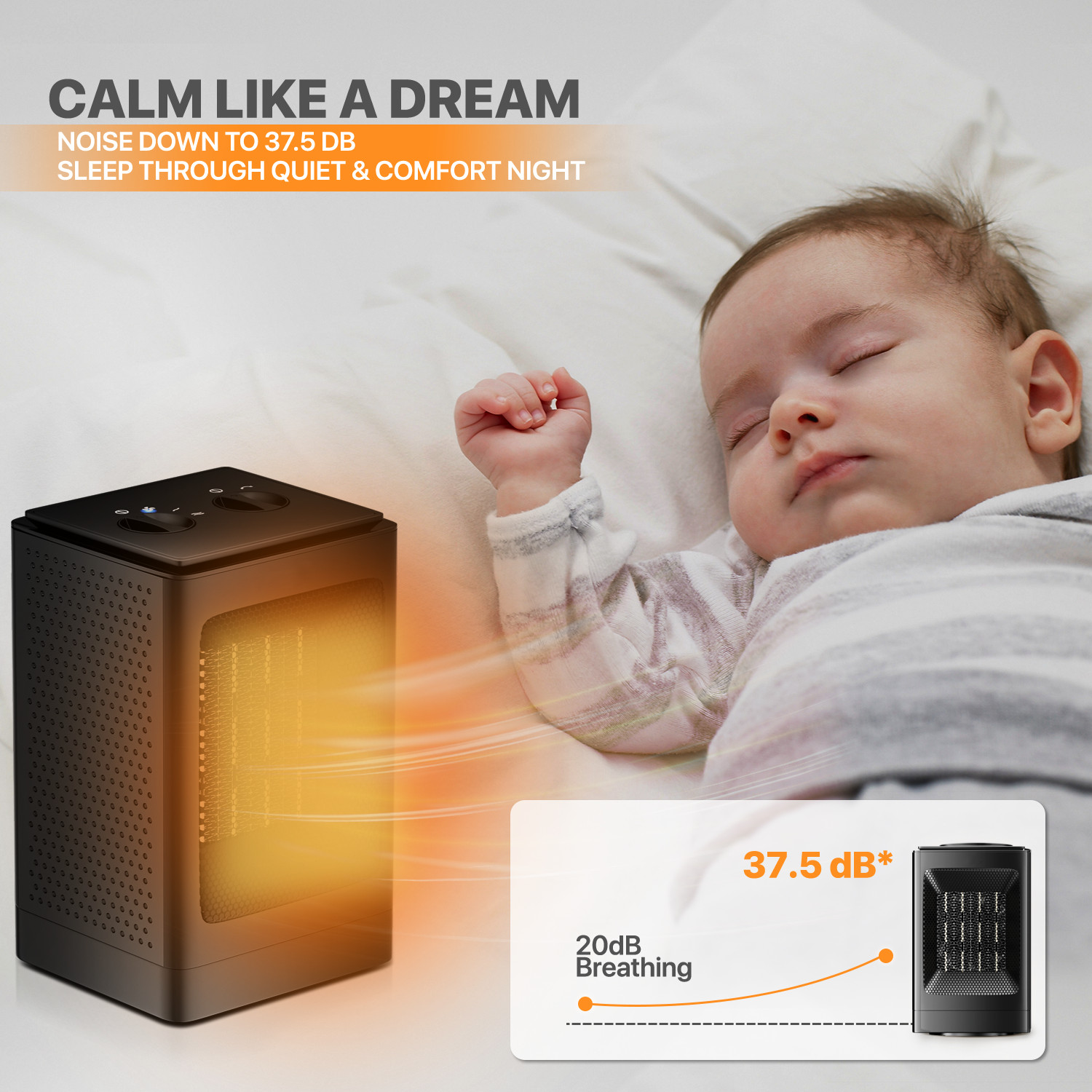 [LCD SCREEN+HANDLE] Electric Space Heater Adjustable 1500W Coil Heating Fan Home