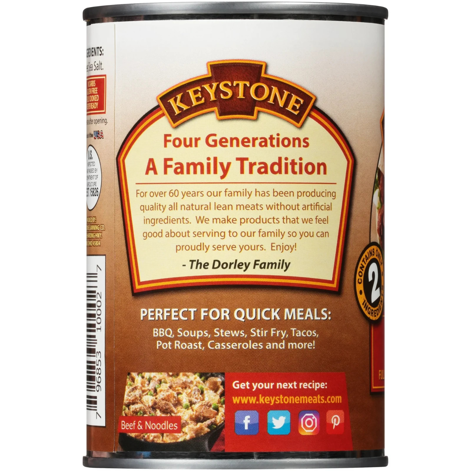 Keystone All Natural Beef, 14.5 oz Can…