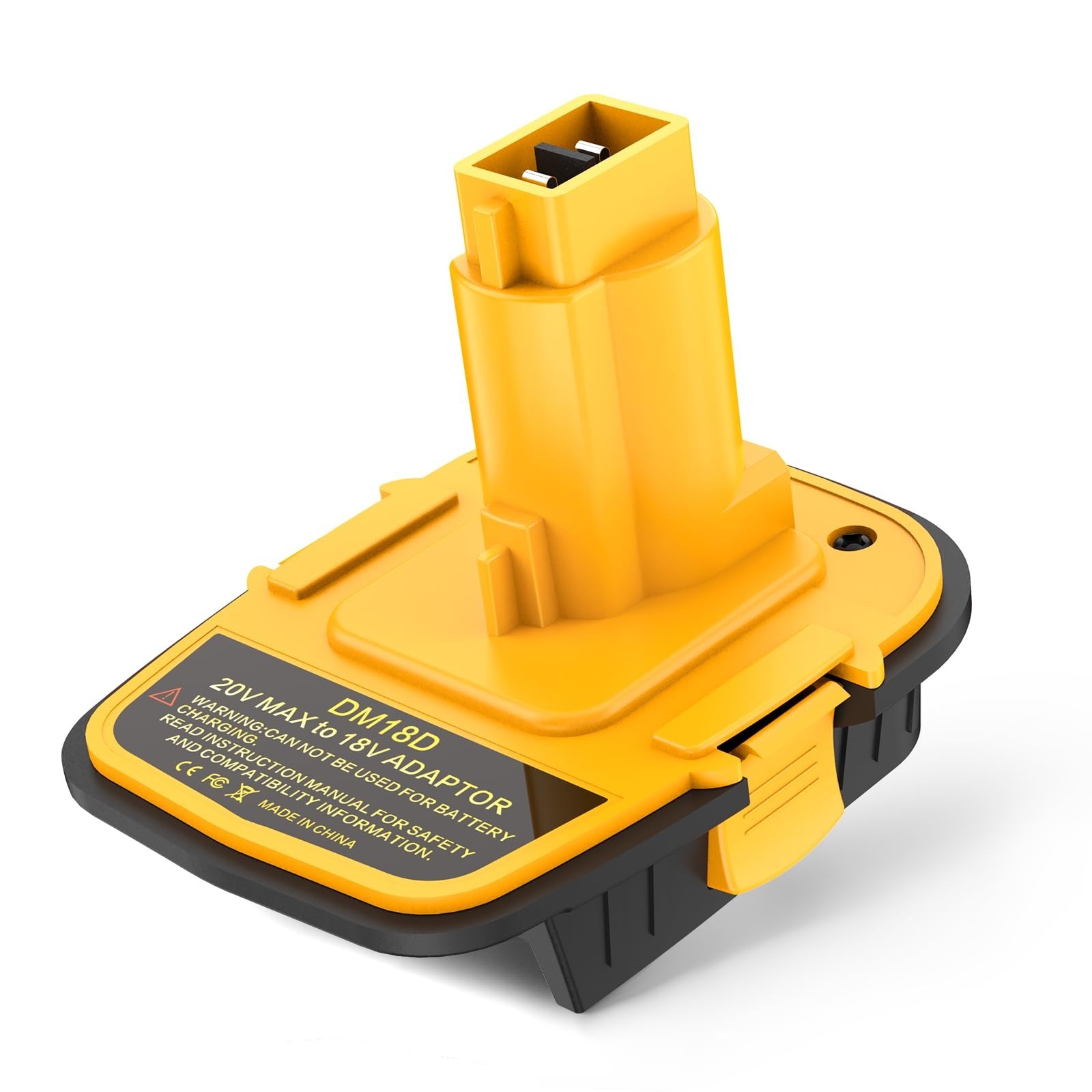 DM18D Adapter Converter compatible with Dewalt 20V or Mil-waukee 18V Battery