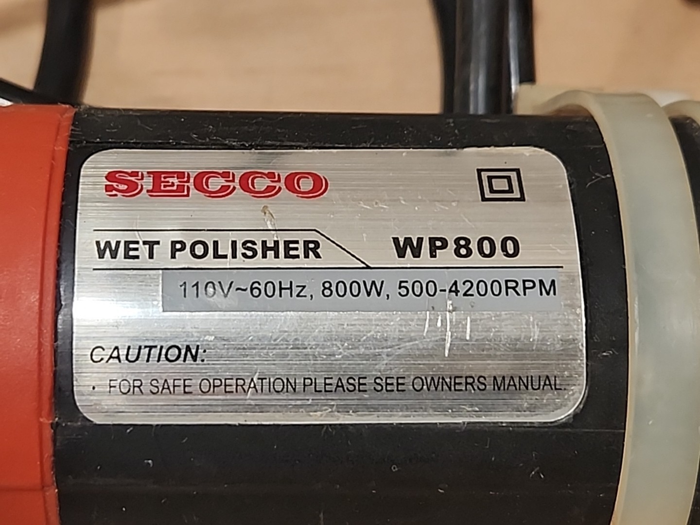 SECCO WP800 Variable Speed 110V 500-4200 RPM Wet Polisher FREE SHIPPING