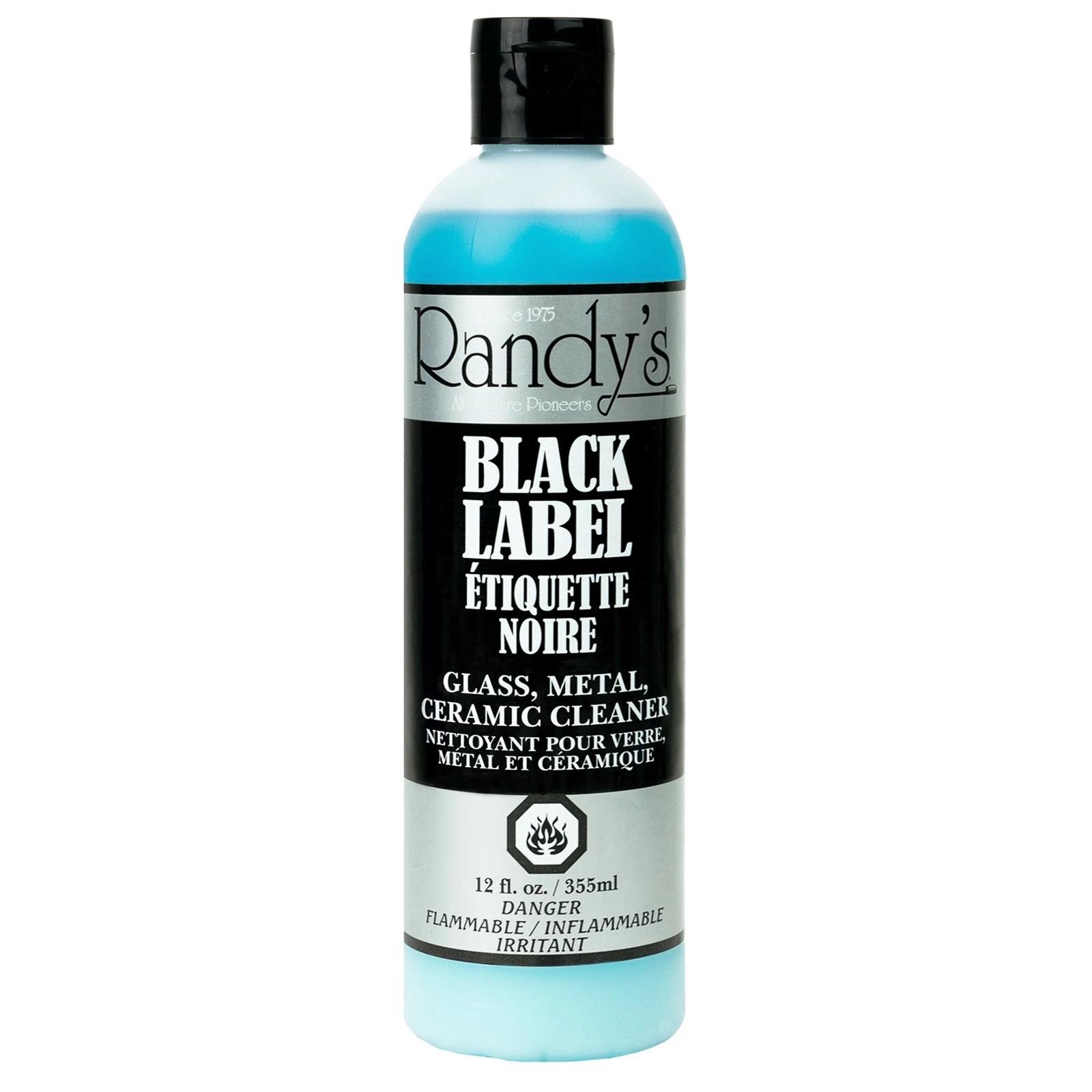 Randy’s Black Label Glass Cleaner – 16×12oz Bottles for Ceramic, Glass & Metal