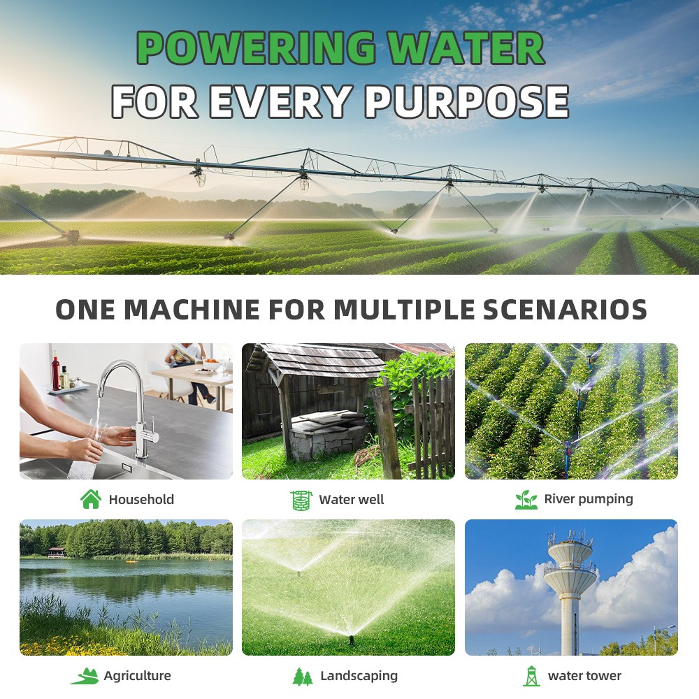 US STOCK DIFFUL 3inch 48V 0.8HP DC Solar Water Pump For Draining MPPT Controller