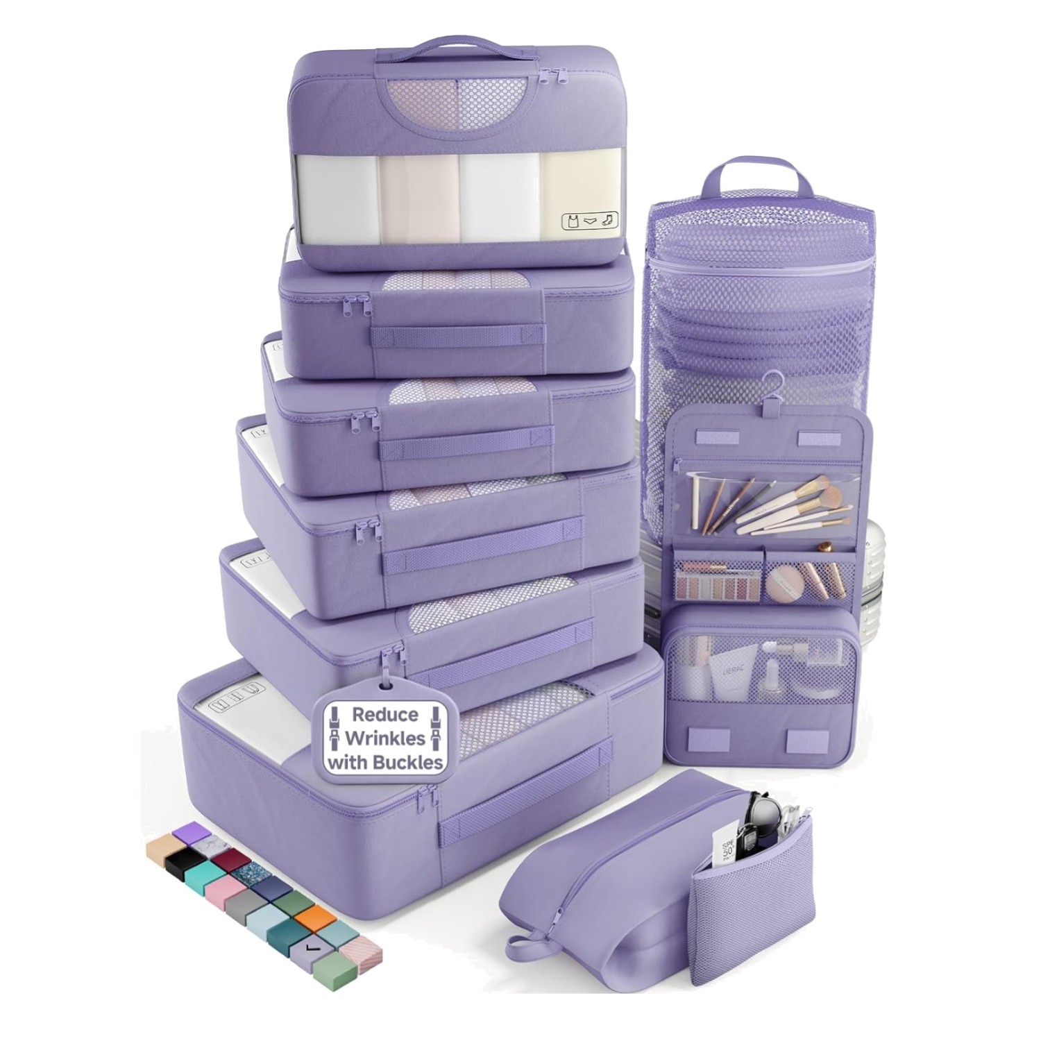10-Piece Lightweight Packing Cube Set with Laundry Bag for Effortless Travel