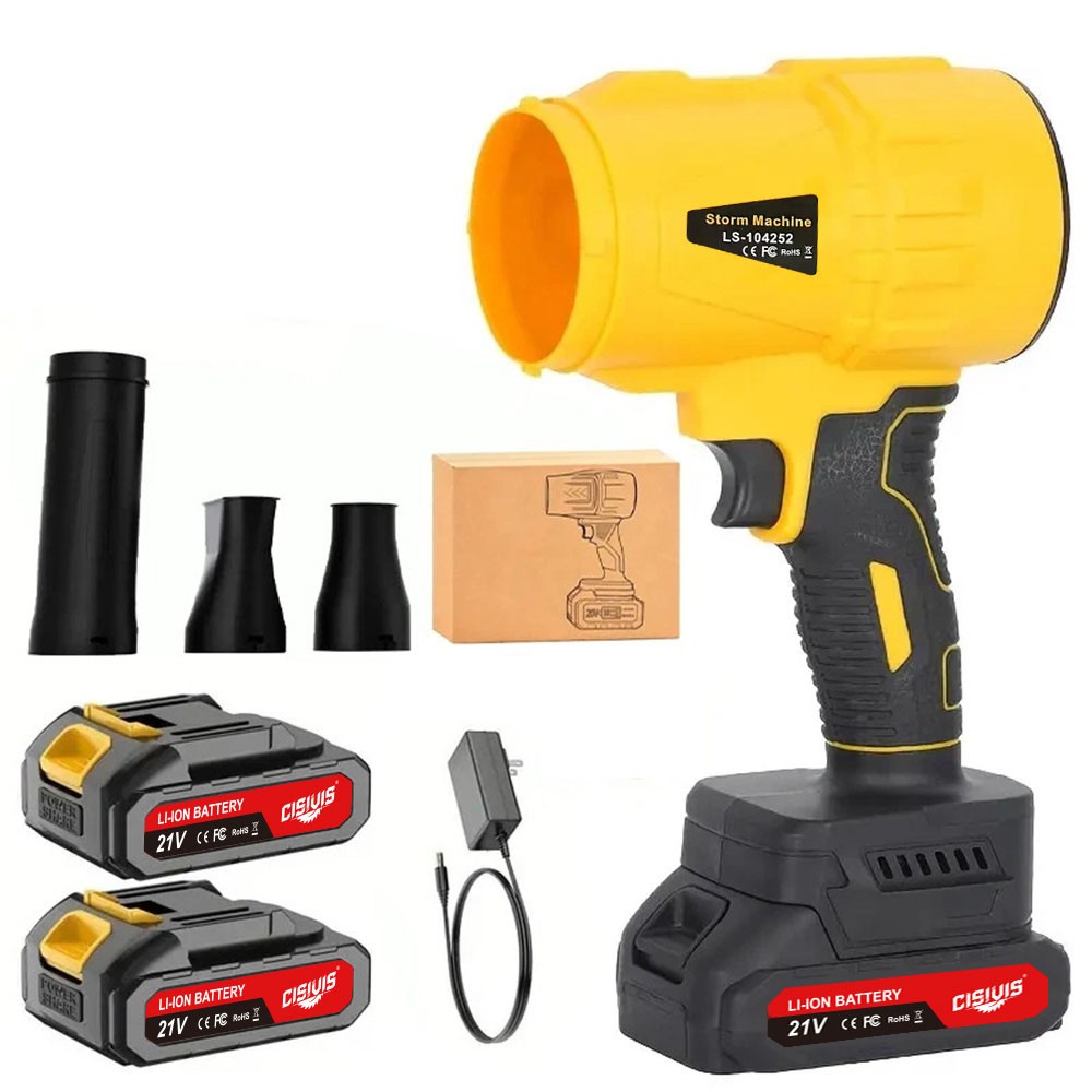 Electric Cordless Leaf Blower, 30000 RPM Motor, 2 Batteries Handheld Lightweight