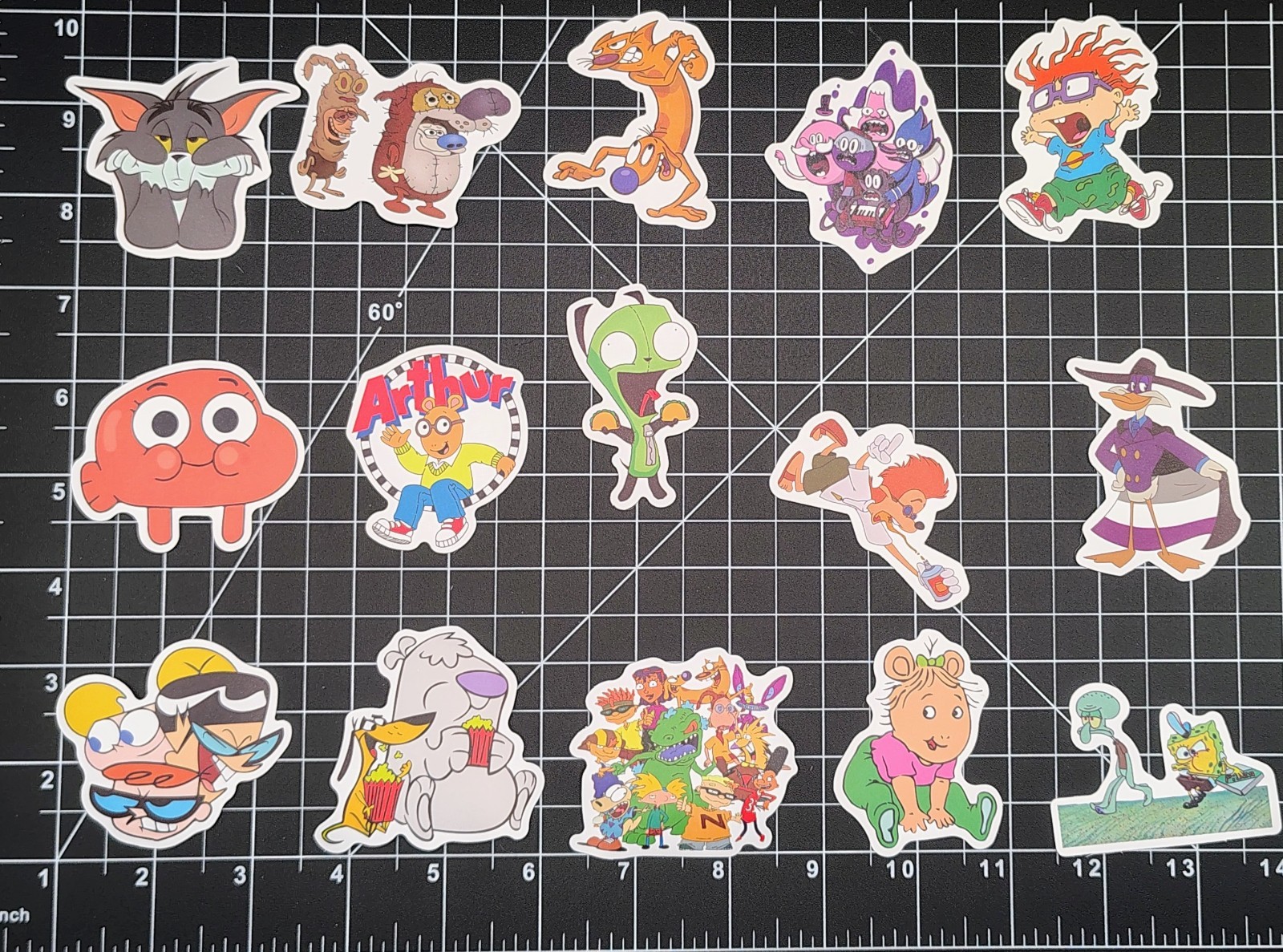 100 Pcs 90s Classic TV Cartoon Stickers Retro Y2K Decal Skateboard Laptop
