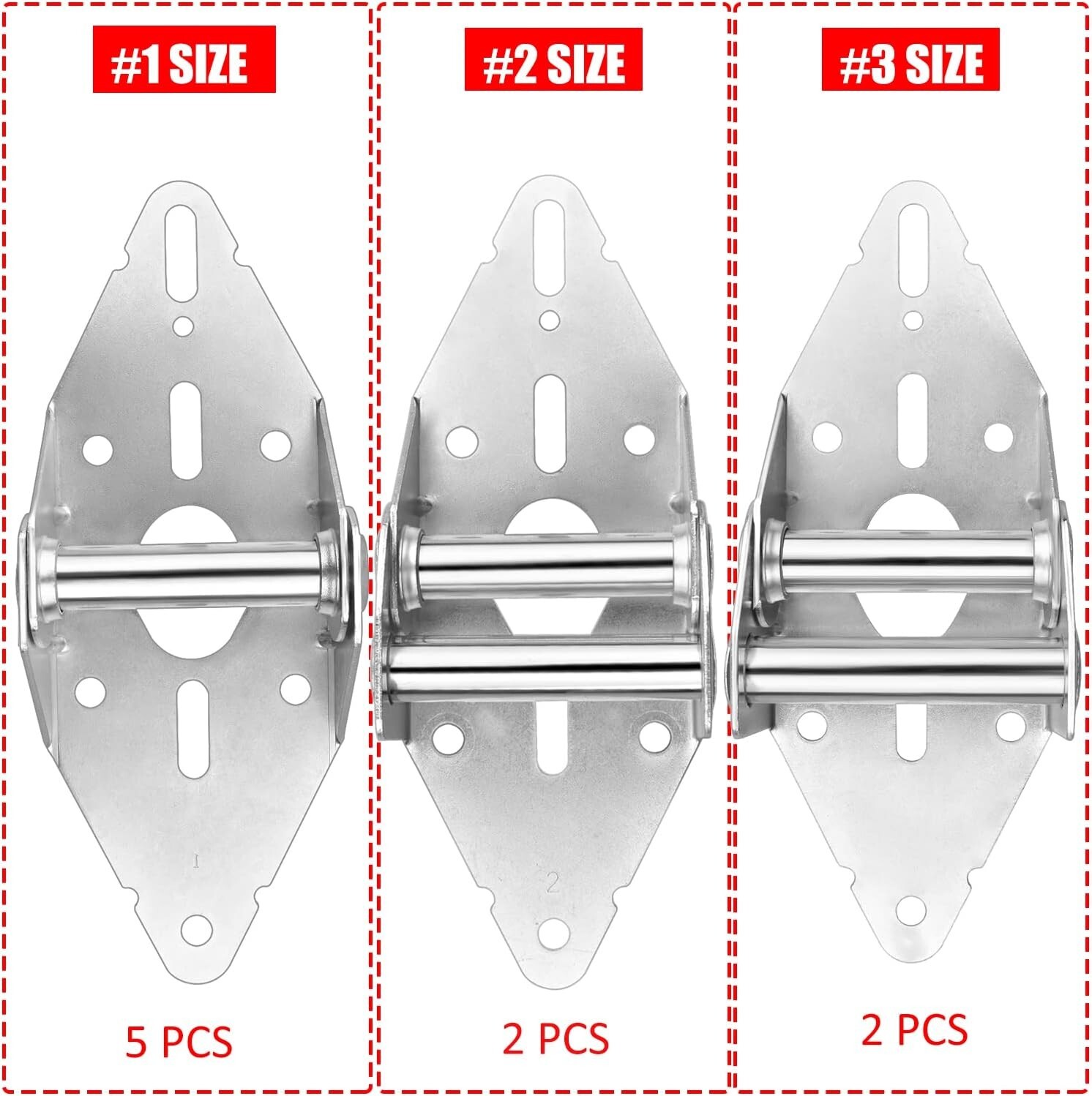 Premium Garage Door Roller/Hinge/Top Bracket/Wire Rope Kit for 7′ Height Doors