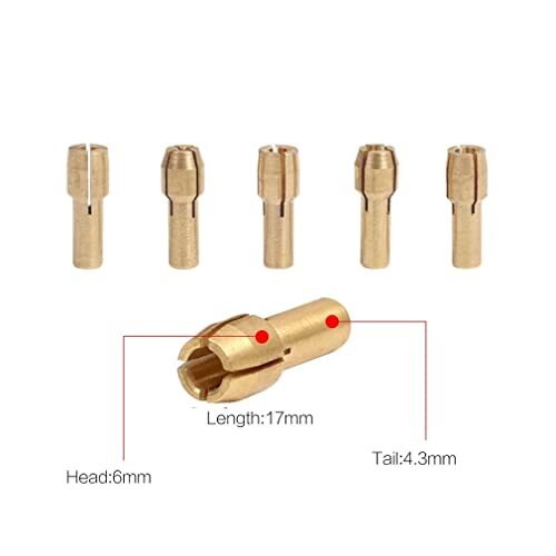 10 Pcs Brass Collet Set Compatible with Dremel 480, 481, 482, 483 3.2mm (1/8 inc