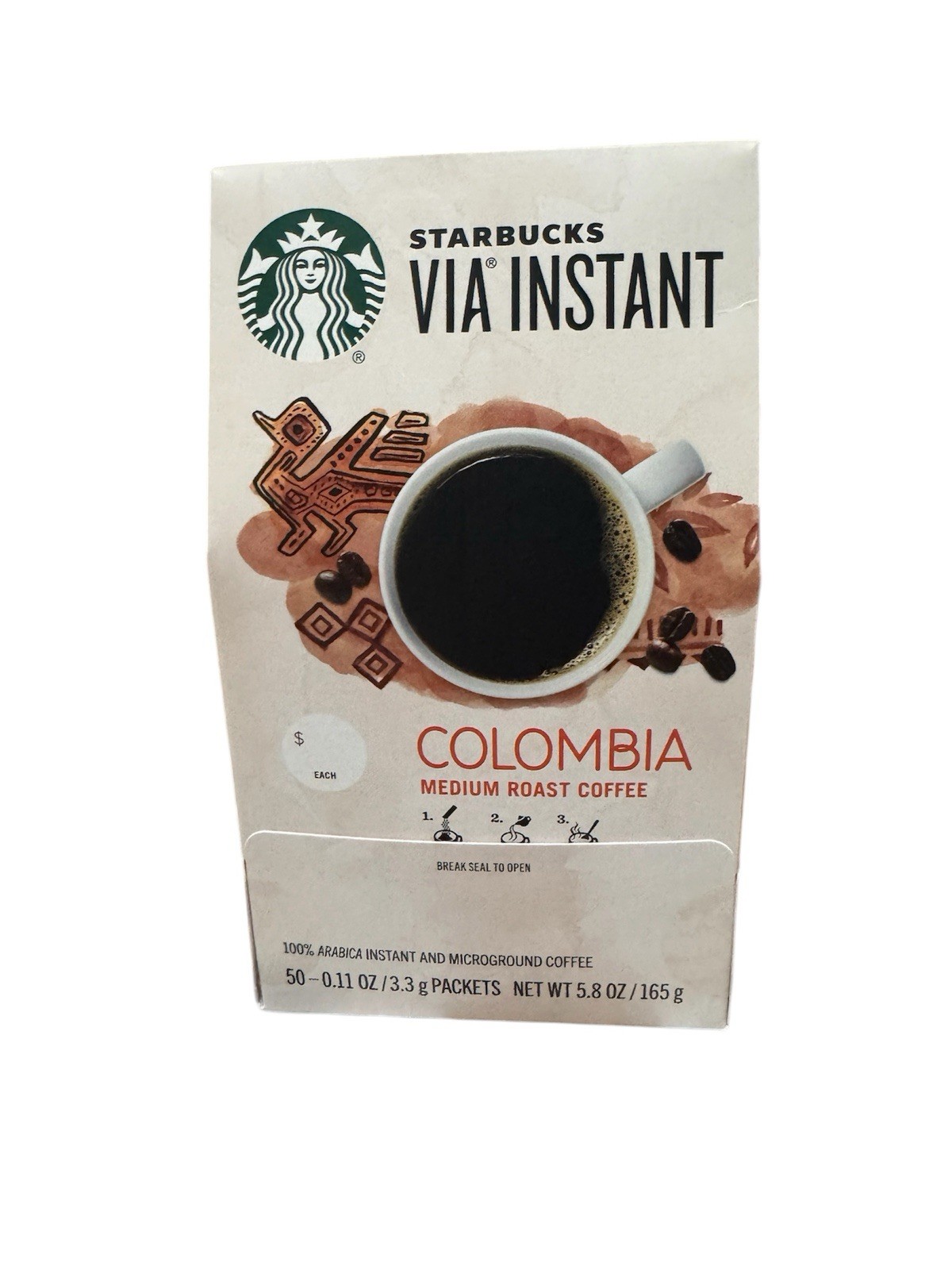 Starbucks VIA Columbian Instant Coffee 50ct – Exp 10/25 – New