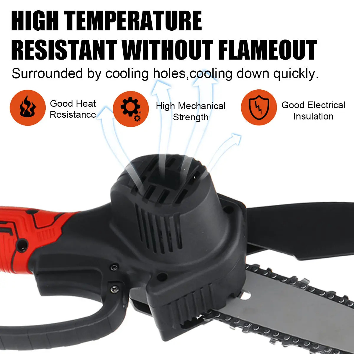 Portable Mini Chainsaw 6-Inch, Cordless Electric Saw, 2 Rechargeable Batteries