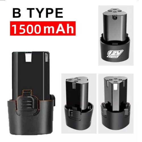 Rechargeable Li-ion Battery 1500mAh 12V for Electric Screwdriver Drill Universal
