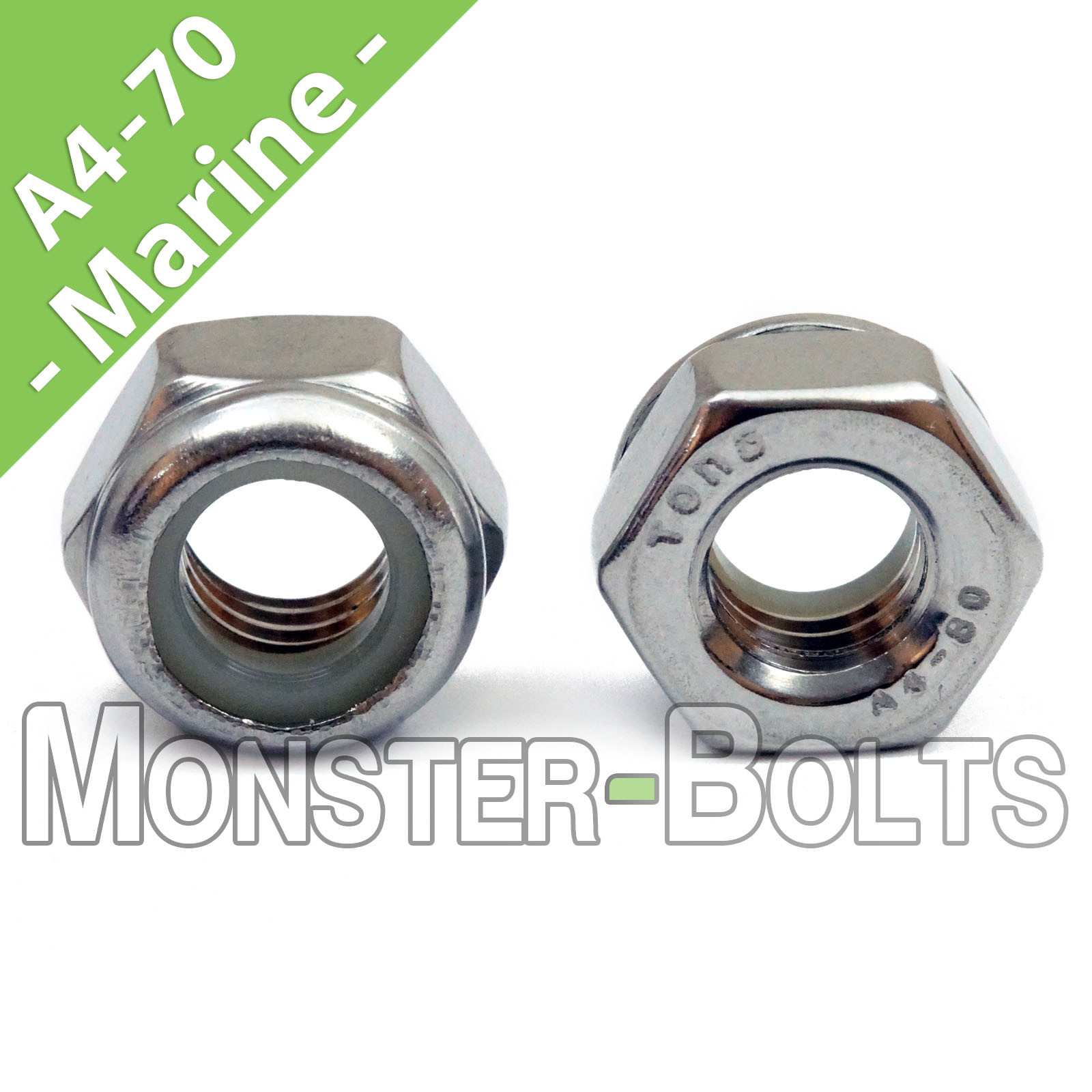 Marine Grade Stainless Steel Nylon Insert Hex Locknut A4 316 M4 M5 M6 M8 DIN 985