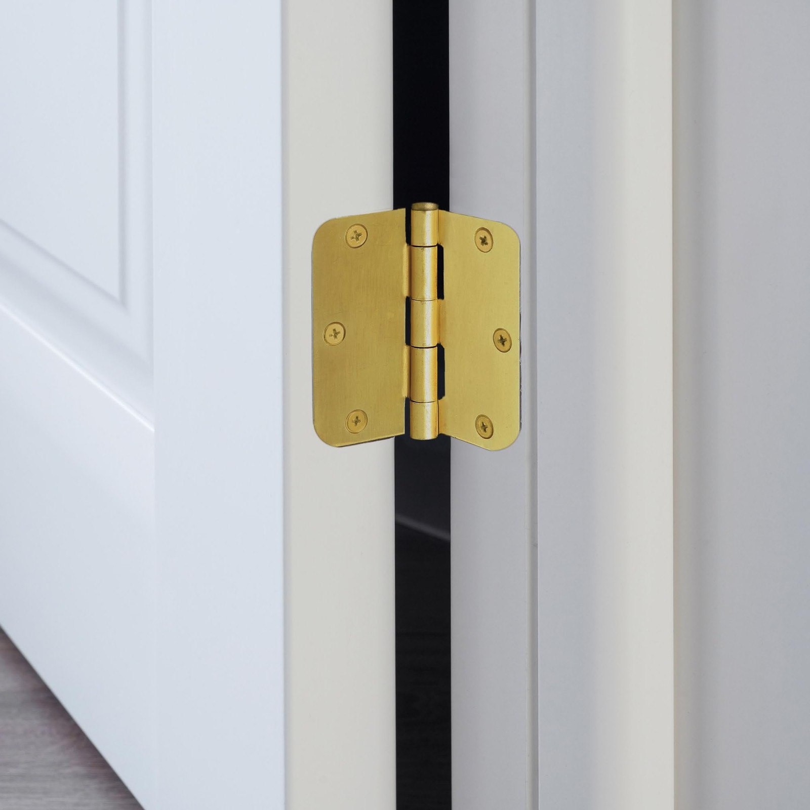 Design House Interior Door Hinges, 3.5 in. x 3.5 in., Rounded, 5/8in. Radius,…