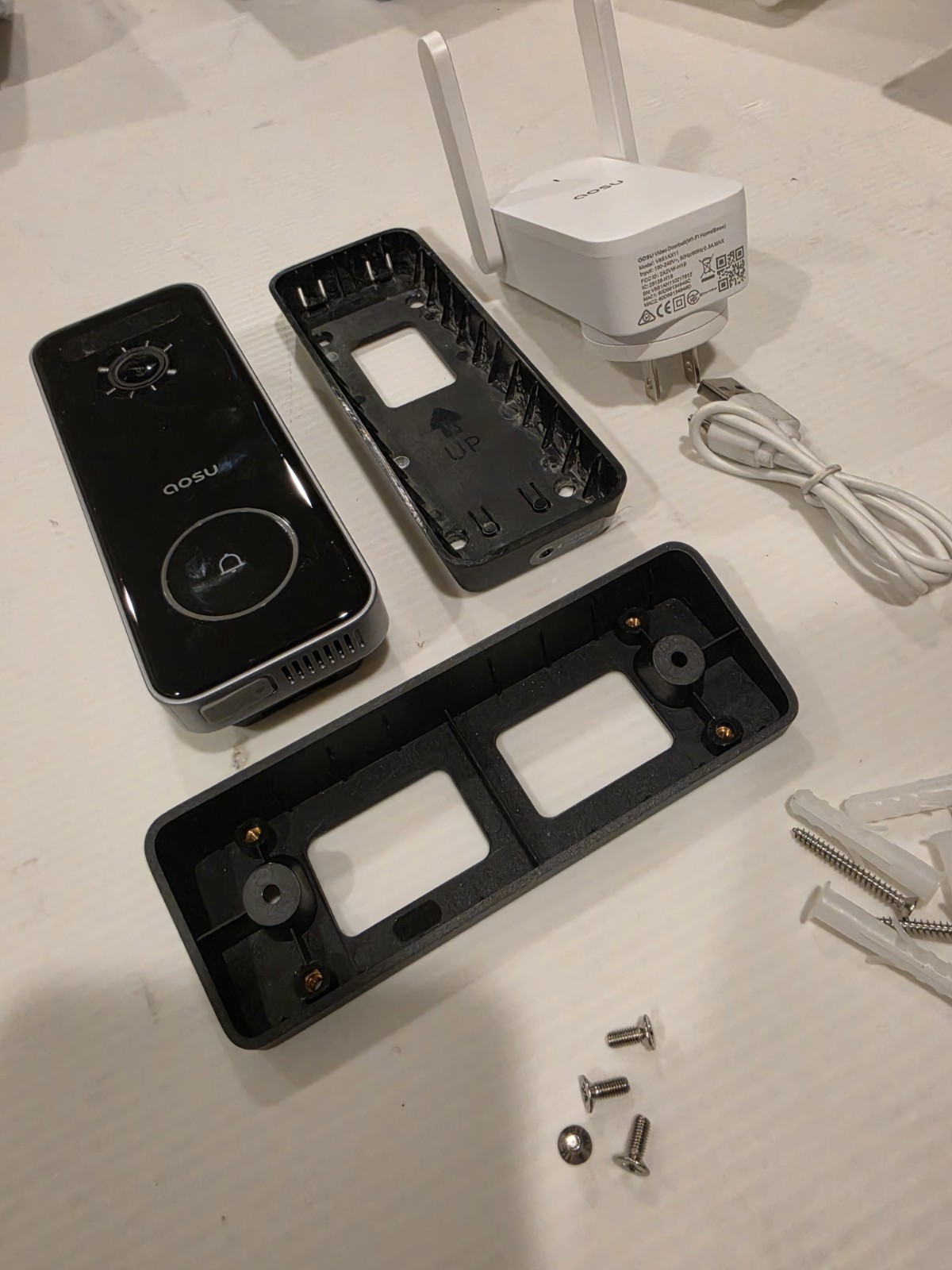 READ DESCRIPTION!!! AOSU Video Doorbell Ultra Wi-Fi Battery Alexa Google Home