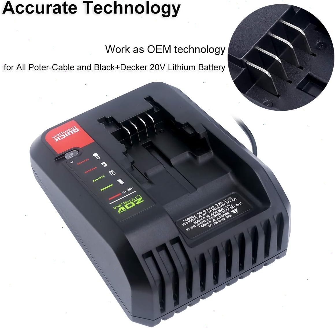 2PACK 8.0Ah Li-ion Battery / Charger for Porter Cable 20V MAX PCC685L PCC680L