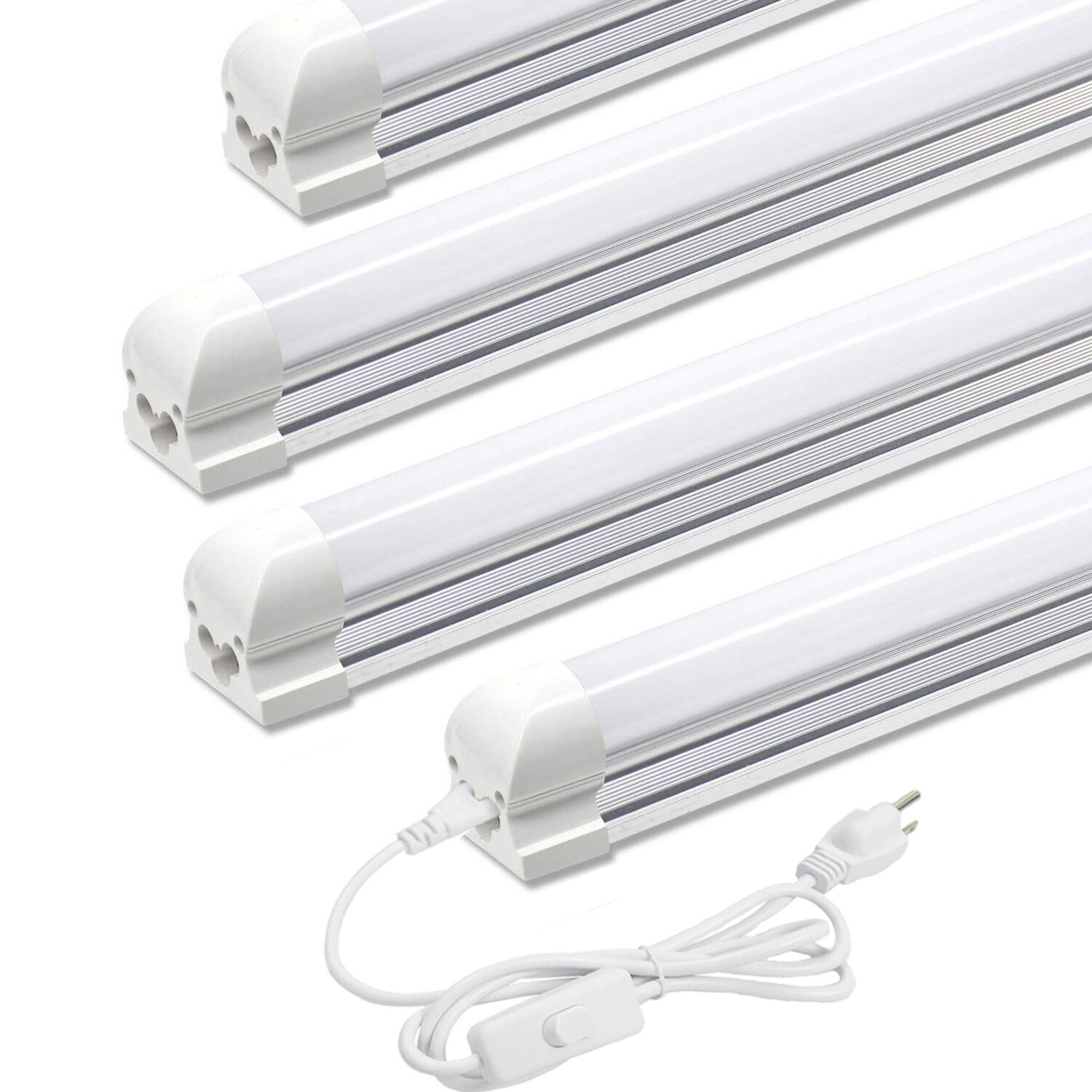 8FT LED Shop Light Fixture T8 2FT 3FT 4FT 5FT 6FT 6500K LED Tube Light Bulbs