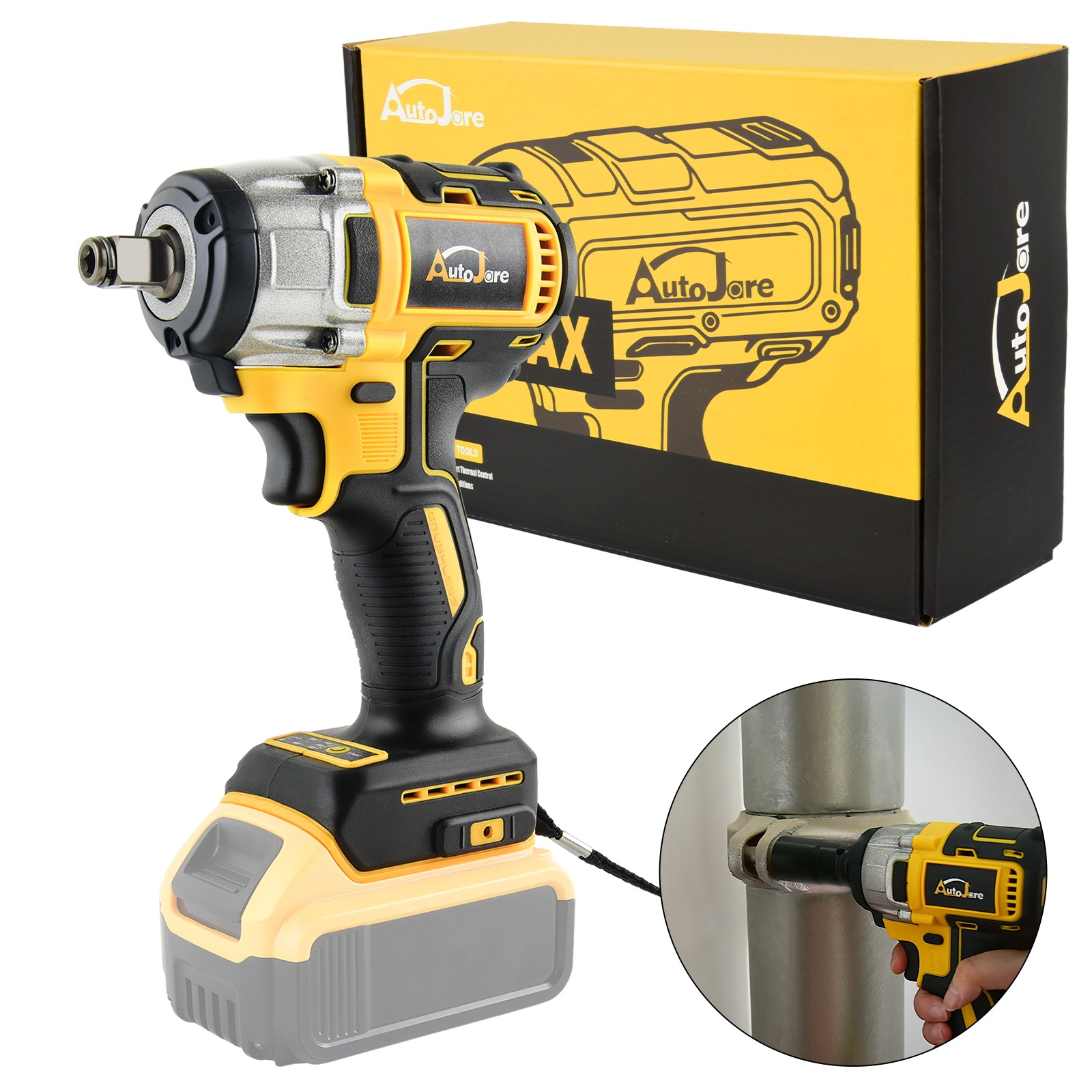 For Dewalt 20V Battery Cordless Impact Wrench 1/2″ Brushless Bare Tool Only