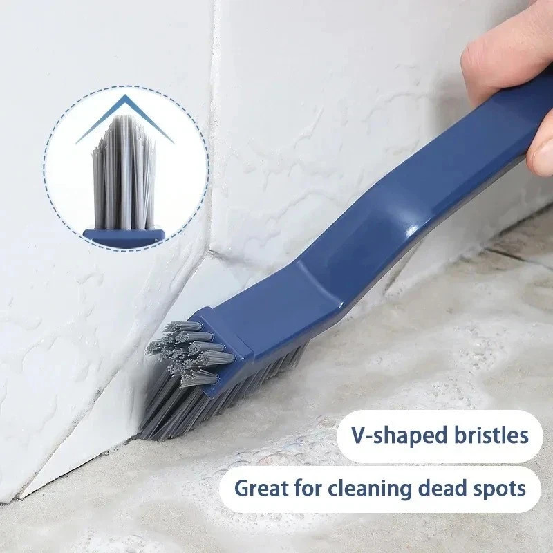 2 in 1 Tile Grout Cleaning Brush Gap Scrubber Bathroom Kitchen Cleaner Tool