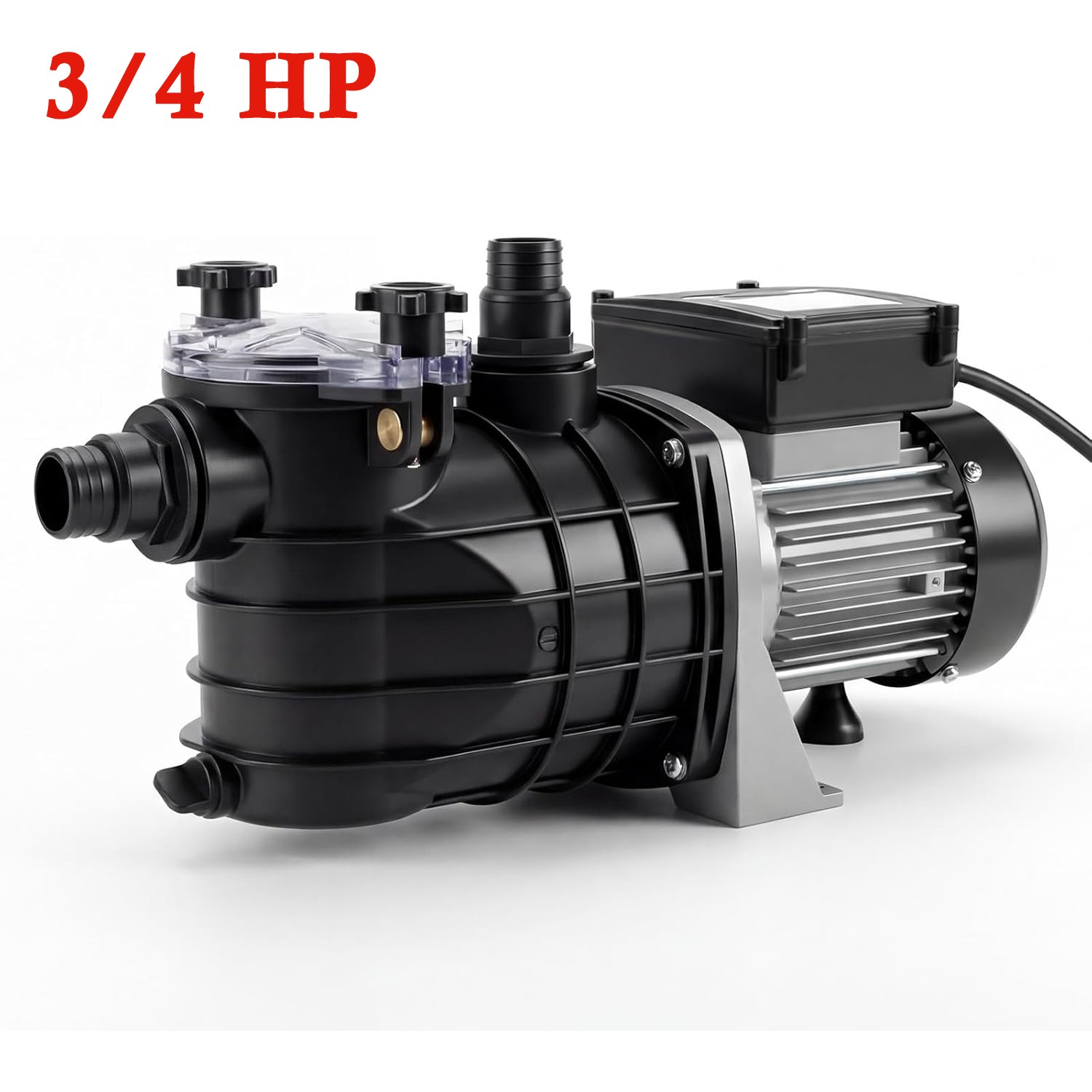 0.75/1.1/1.5 HP Swimming Pool Pump In/Above Ground With Strainer Filter Basket