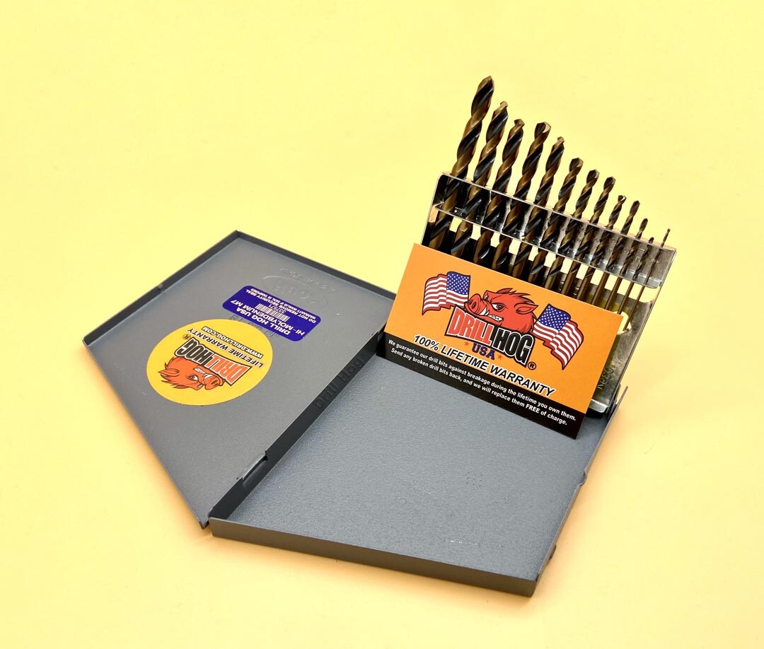 13 Pc METRIC Drill Bit Set MM HI-Moly M7 Drills Lifetime Warranty Drill Hog®