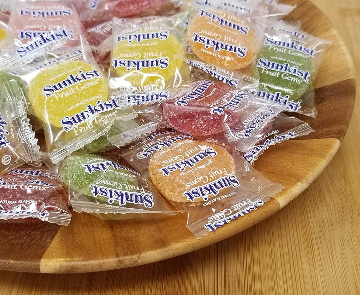 Sunkist Fruit Gems Soft Candy Assorted Natural Flavors 0.5lb | Free Shipping!