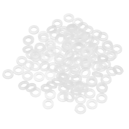 M3 Nylon Flat Washer Pcs 3mm ID 6mm OD 1mm Thick 3mm x 6mm x 1mm 125 White