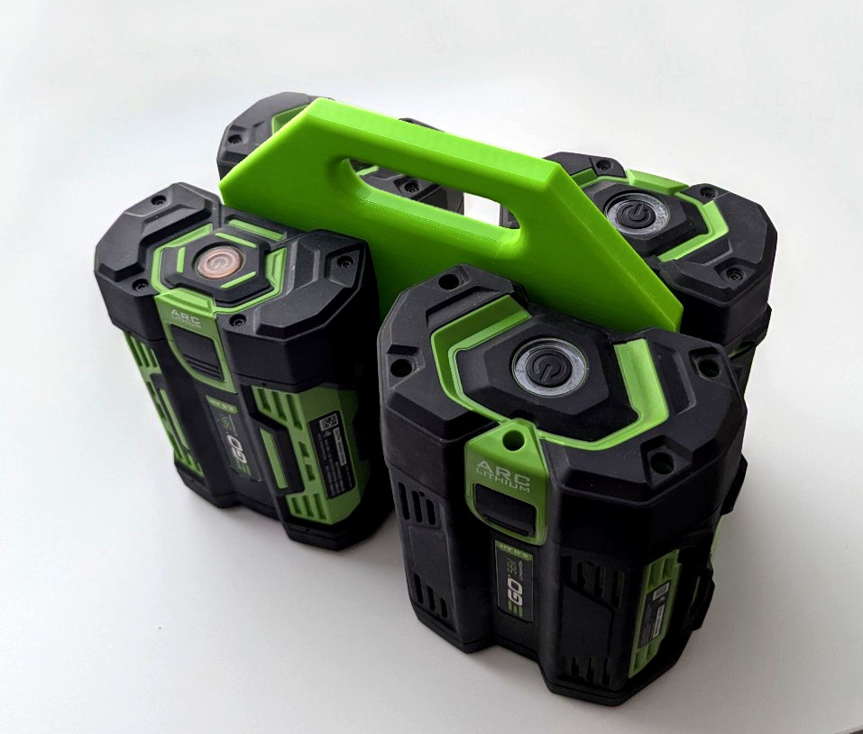 EGO Portable 4-Batteries Carrier Caddy | Battery Holder | Batteries NOT Included
