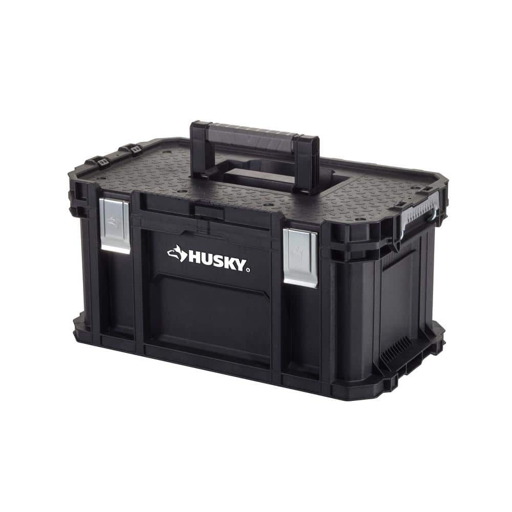 22 in. Husky Portable Rolling Tool Box on Wheels Cart Part Organizer Storage Bin