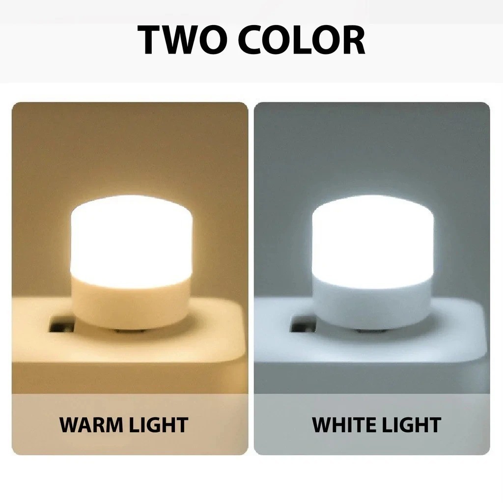 3PCS USB Night Light Mini LED Plug Lamp Power Bank Reading Eye Protection