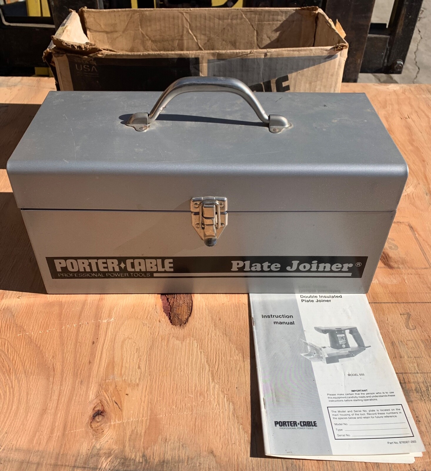 Porter Cable # 555 Plate Joiner Tilt Fence W/Toolbox 120V 8000rpm Type 3 (5052)