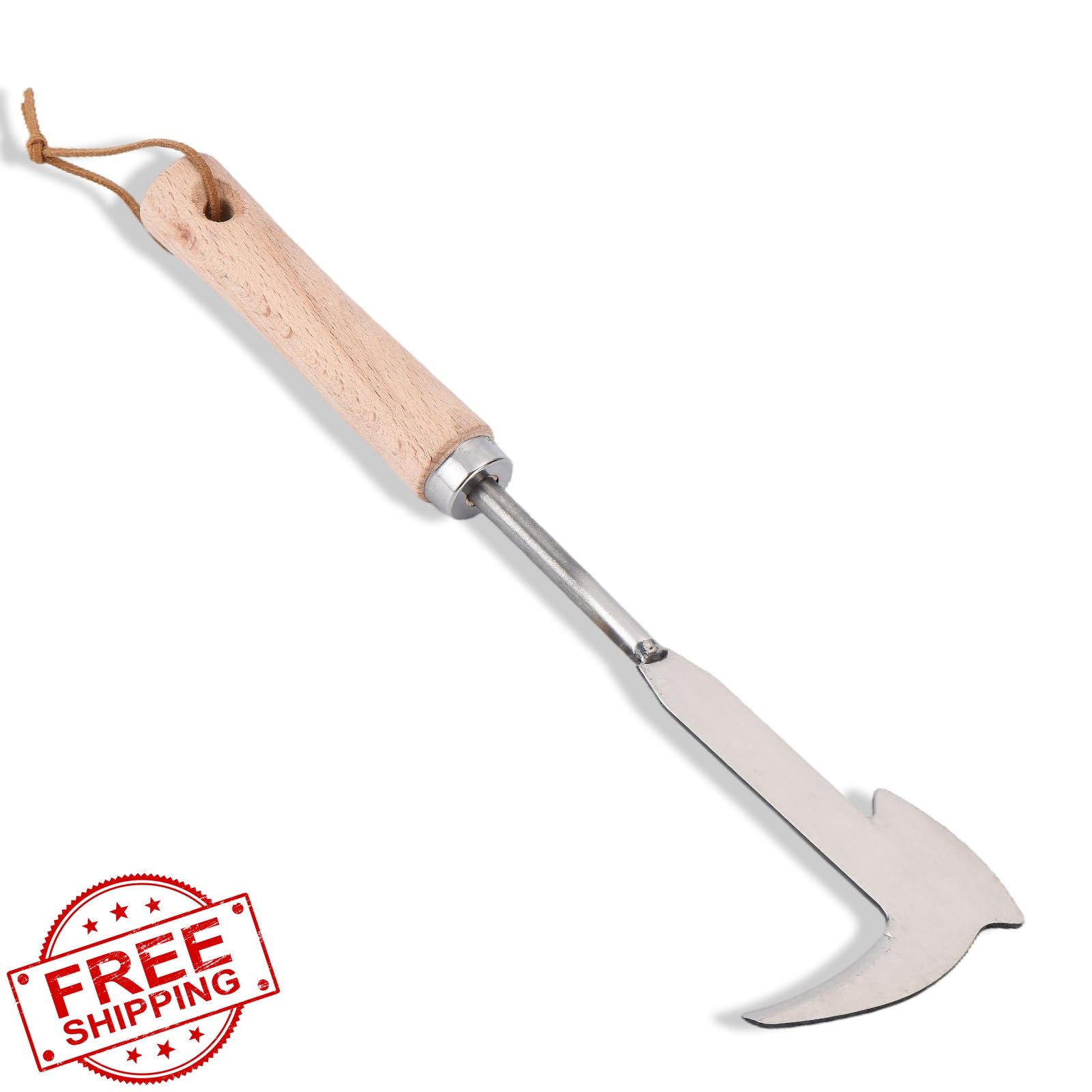 Jahenway 12″ Crevice Weeder Stainless Steel Wood Handle