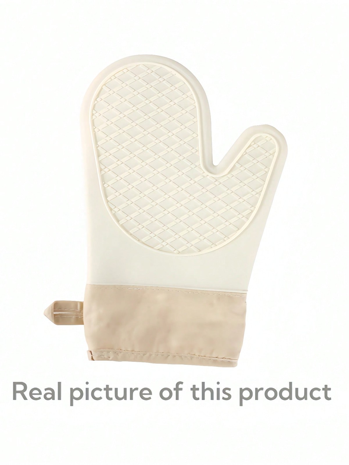 White Silicone Oven Mitt Heat Resistant One Size 1PC