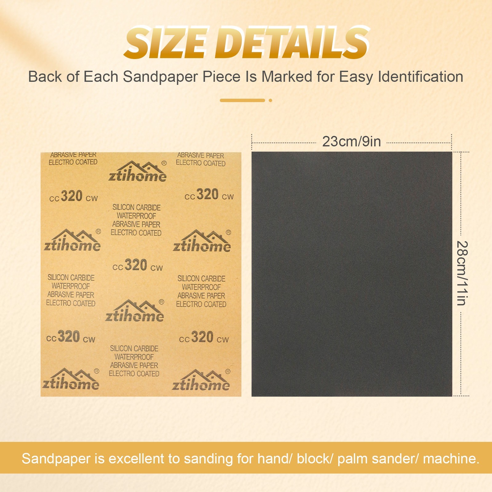 10Pcs Wet Dry Sandpaper 800 Grit Assortment 9×11” Abrasive Paper Sheet Sanding