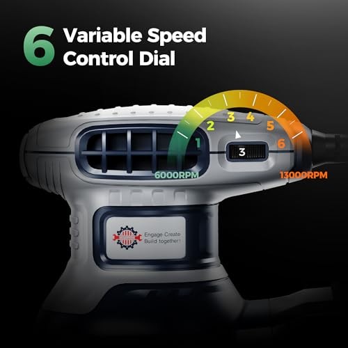 5-Inch Random Orbital Sander with Brake, 3Amp Electric Palm Sander 13000RPM |