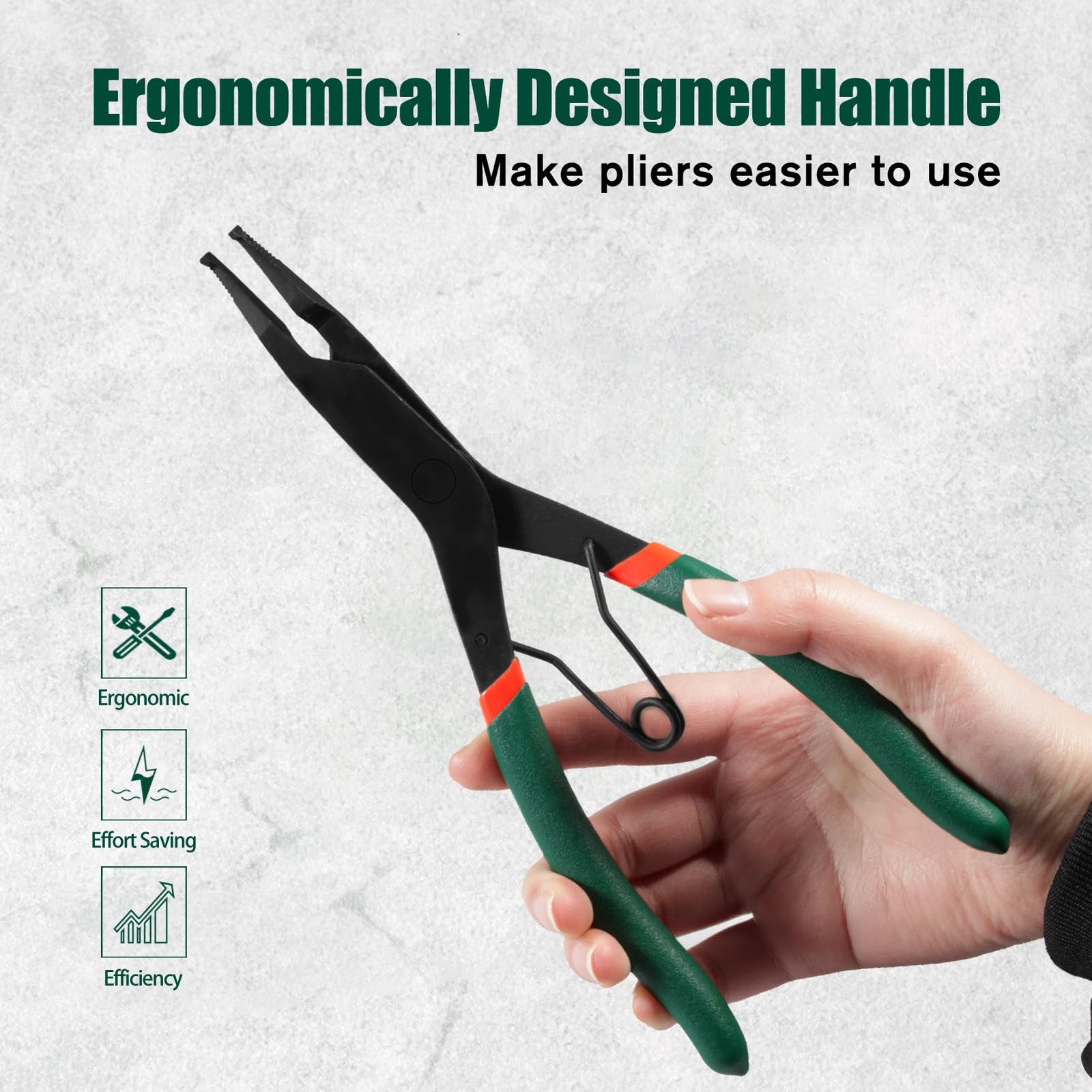 9 inch Angle Tip Lock Ring Pliers for Transmission , Special Circlip