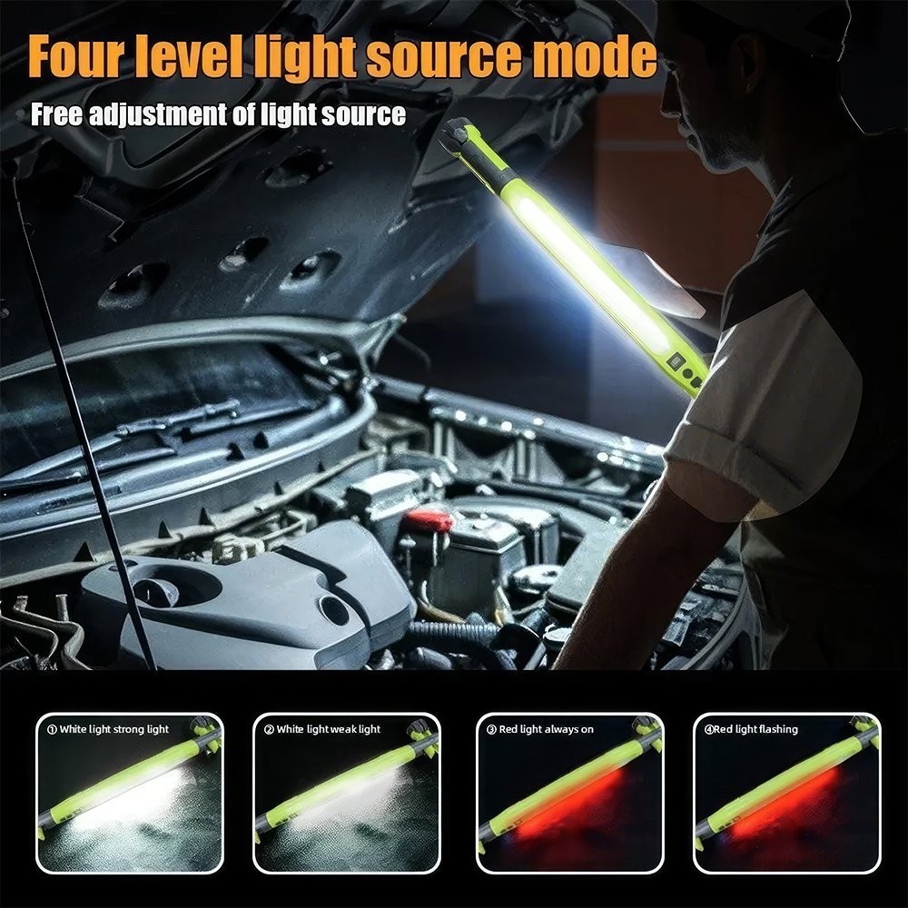 Magnetic Work Light 3000LM Rechargeable LED Work Light Bar for Garage, Workshop