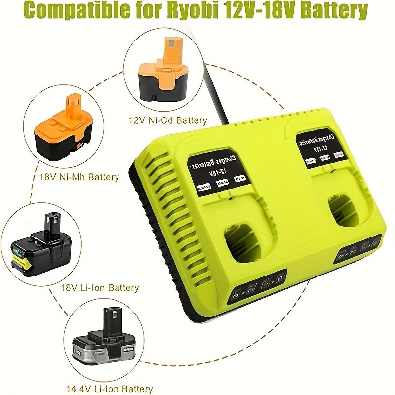 18V 12V Rapid Battery Charger for Ryobi P117 P118 P108 Lithium NiCad Charger