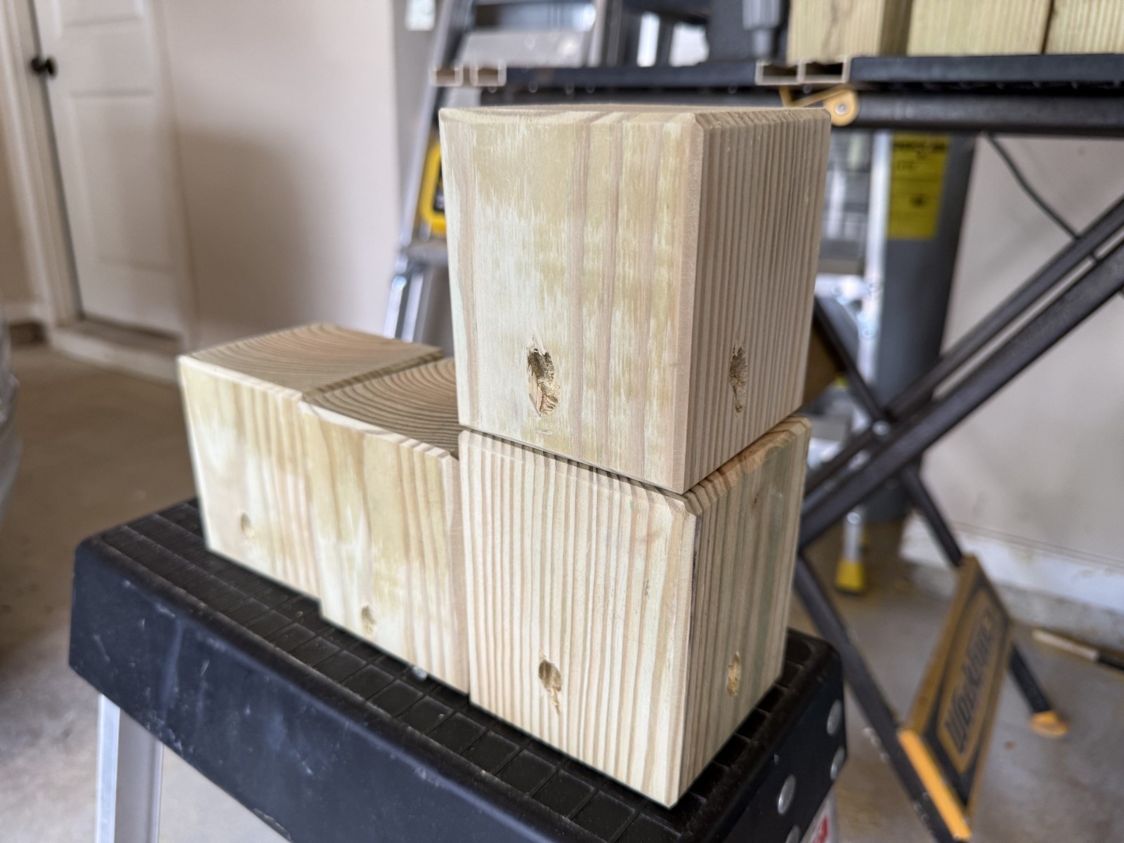 Set Of 2 Handmade Soft Pine Carpenter Bee Traps W/ Jars & Hooks- Free Shipping!