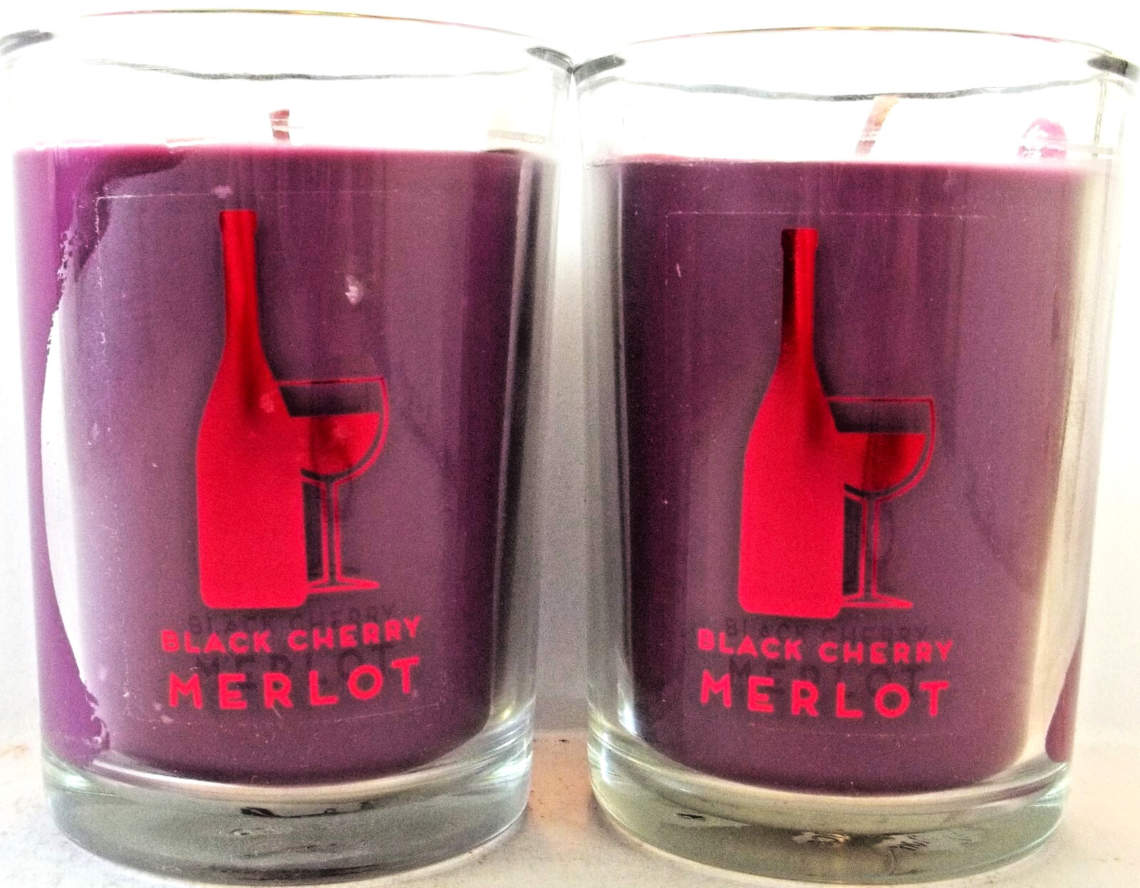 Bath Body Works Home BLACK CHERRY MERLOT Candles, Single Wick, 6.3 oz., NEW x 2