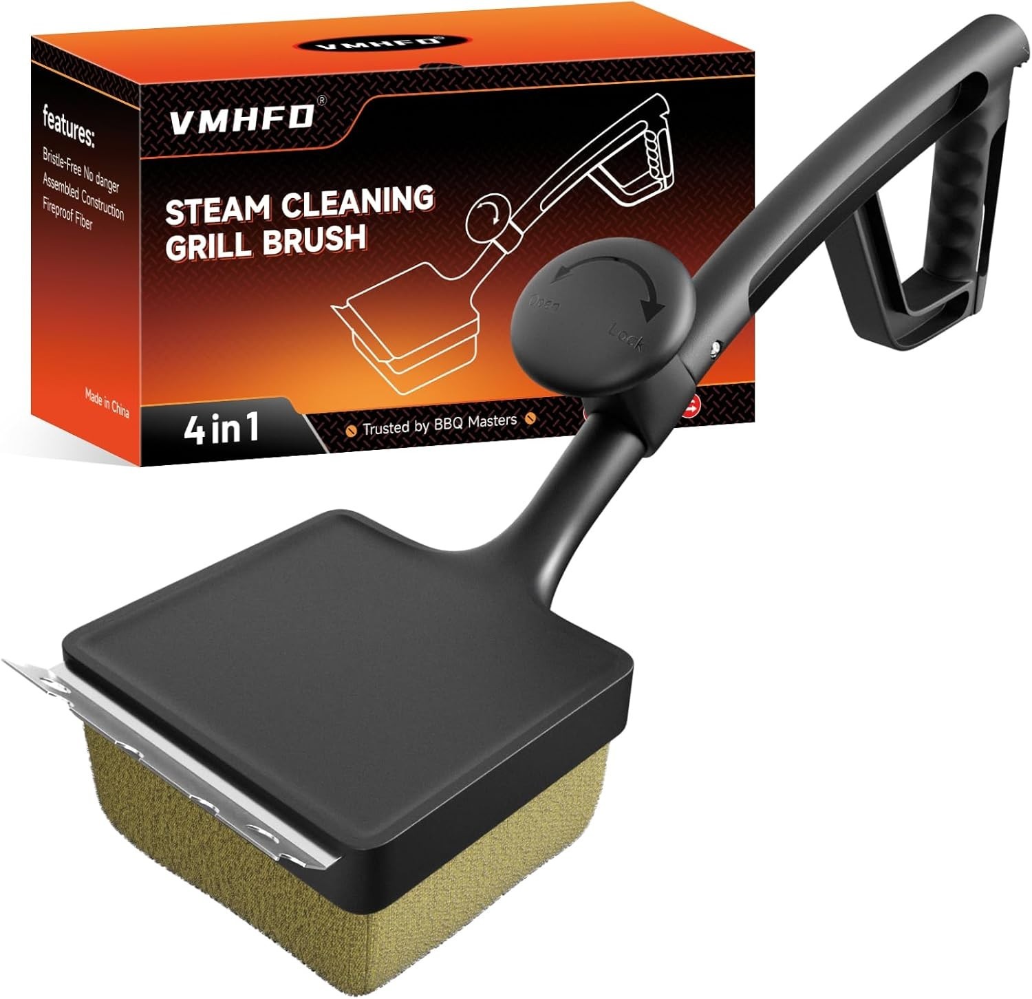 Grill Brush and Scraper, Bristle Free Steam Cleaning Safe for All Grill Types…
